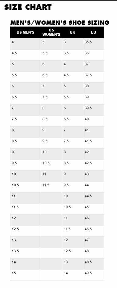 Black Diamond Size Chart Boots