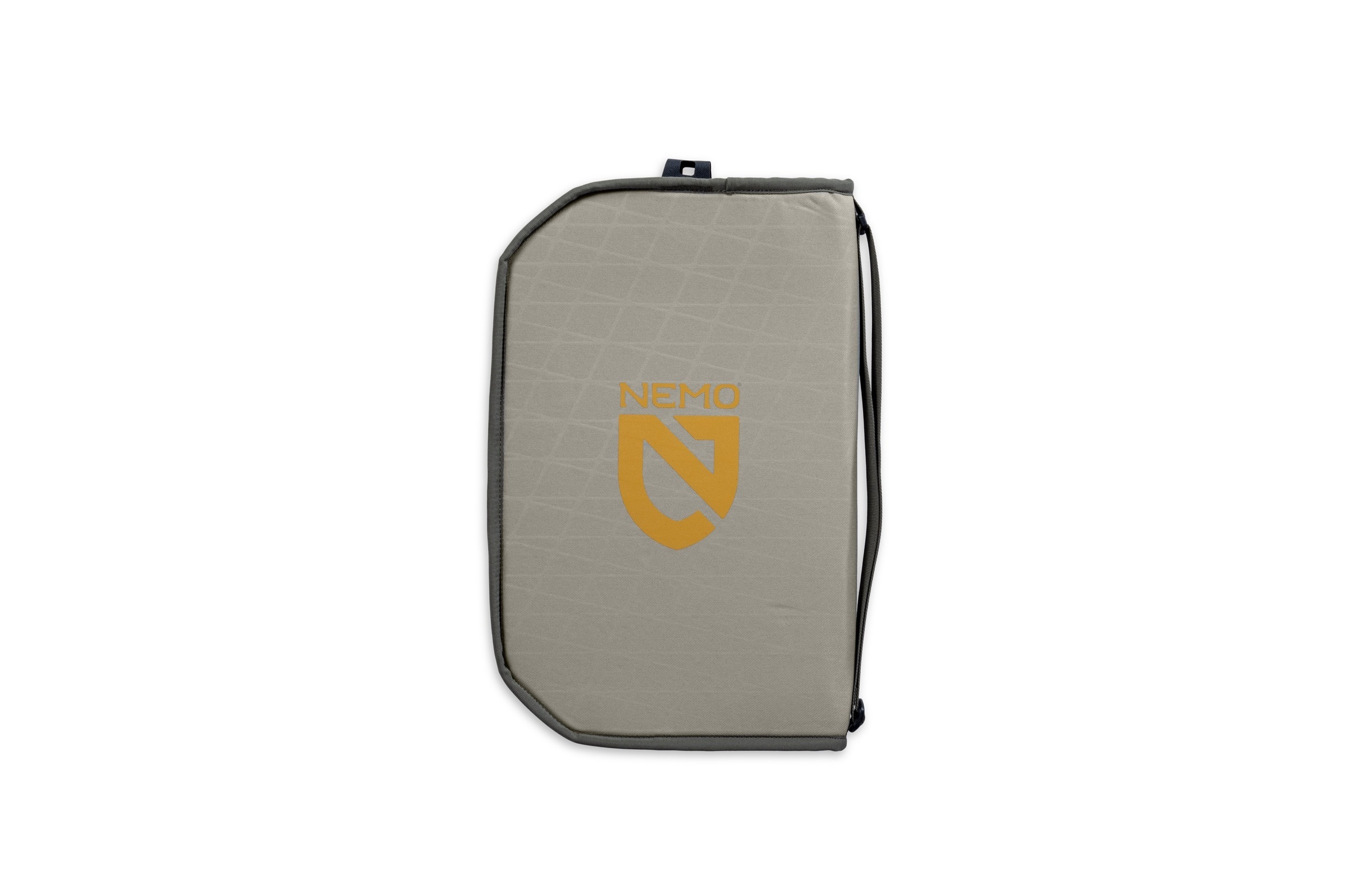 The Moonlander table halfway out of its padded carry case