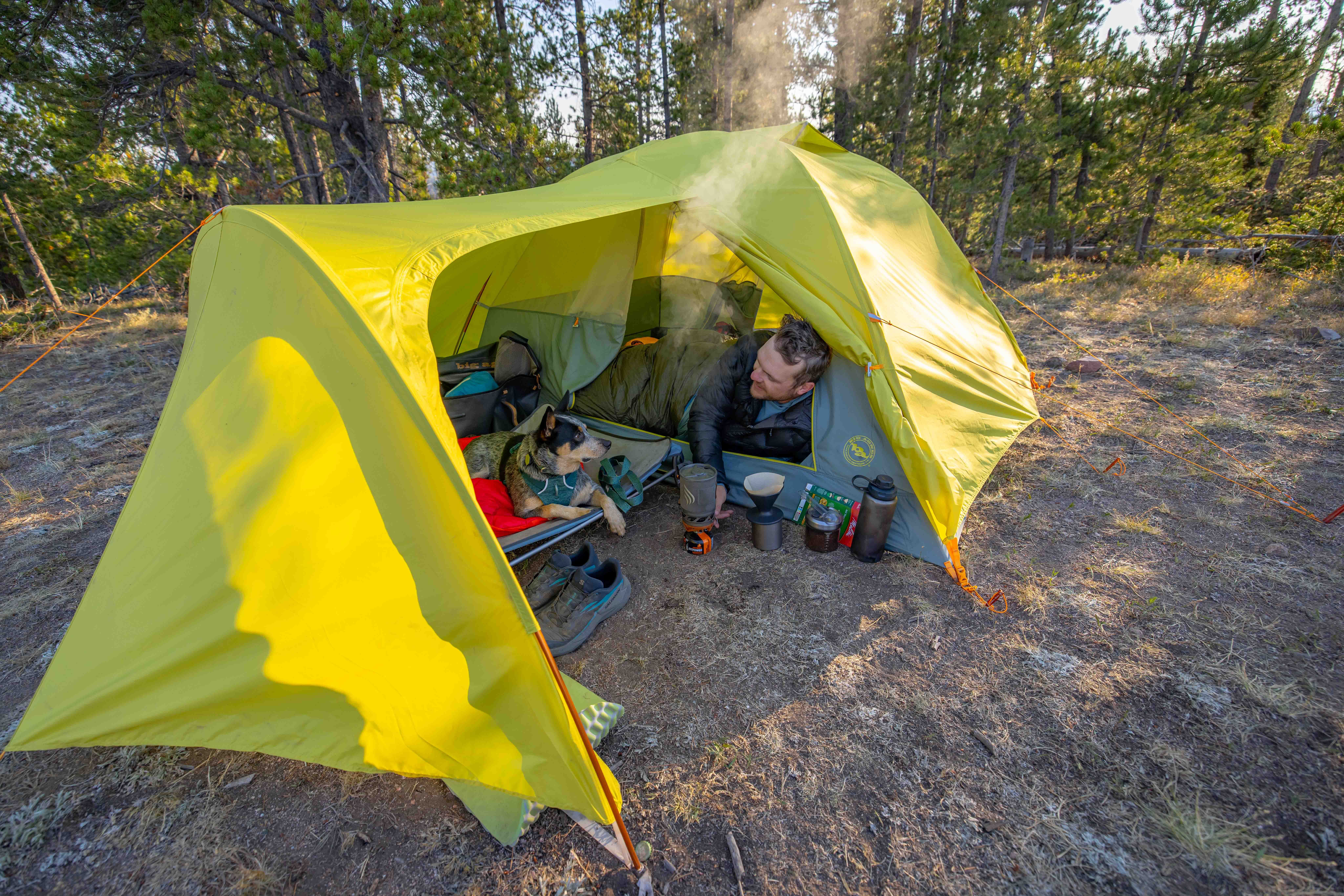 Big Agnes Blacktail Hotel backpacking tent with large vestibule