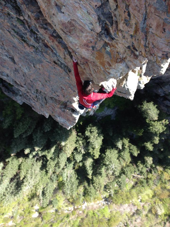 Climber on Steorts Ridge in Big Cottonwood Canyon Utah
